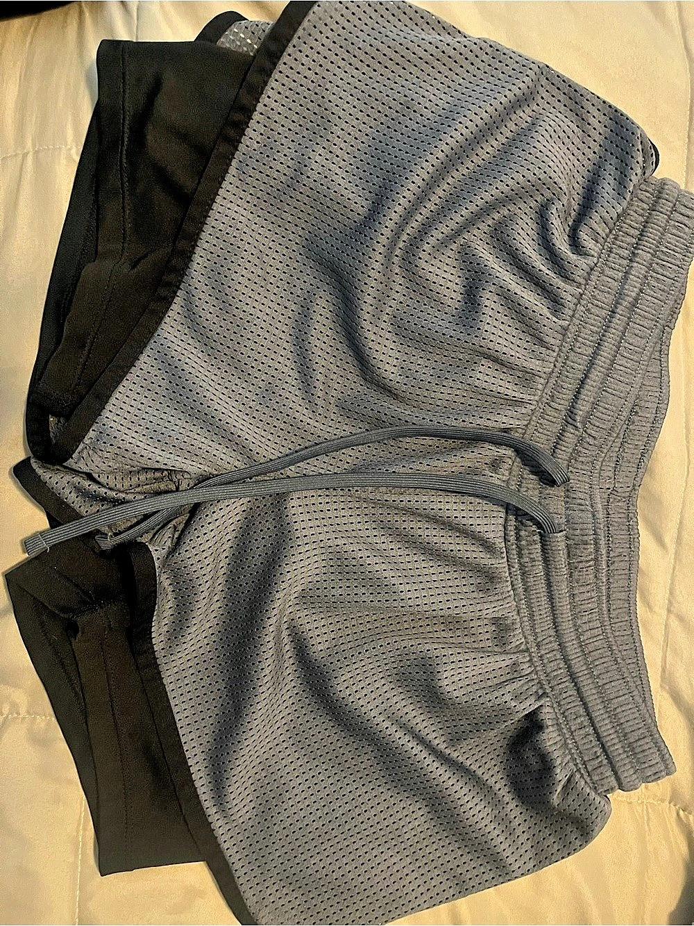Champion Athletic Shorts Gray & Black Size Medium New